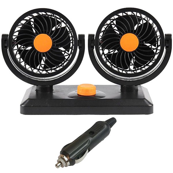 Ventilador Automotivo 24v Carro Van Caminhão Potente Oscilante 360 Graus Silencioso