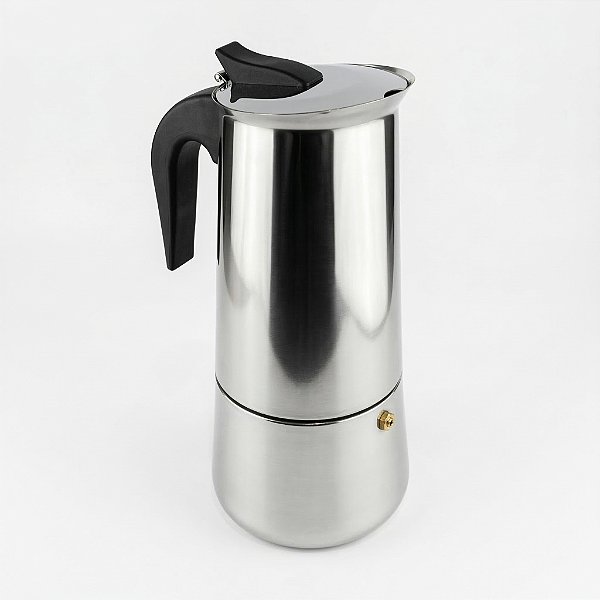 Cafeteira Italiana Inox 600ml Fogão Indução Expresso 12 Xícaras