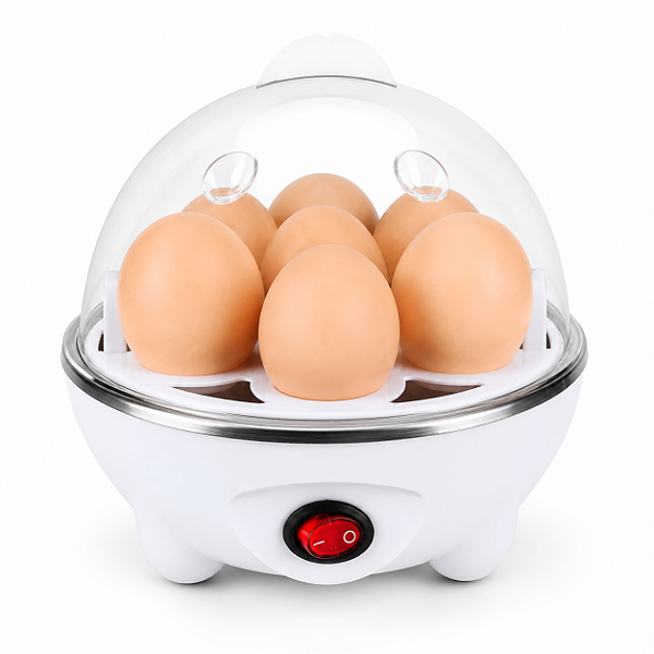 Cozedor de Ovos Elétrico Prático 110V Portátil para até 7 Ovos Elétrico