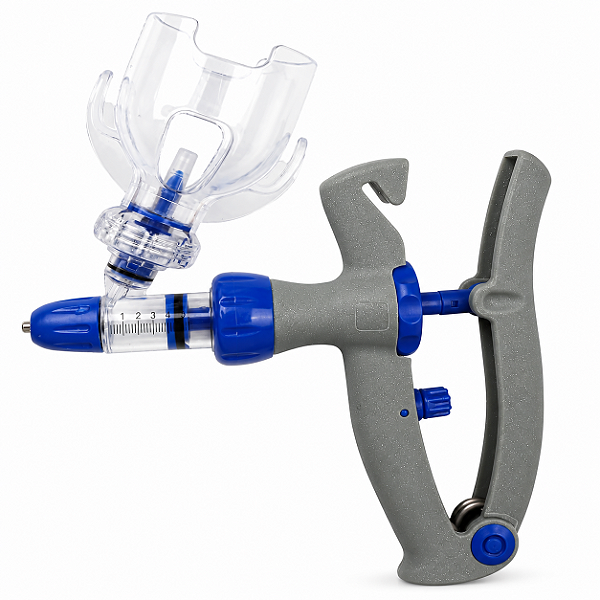 Seringa Veterinária Automática Regulável Com Suporte Frasco