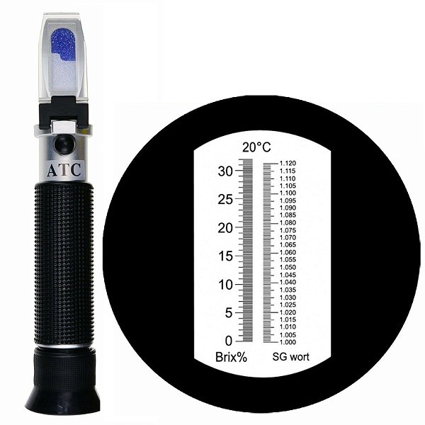 Refratômetro Lorben Profissional ATC Escalas Brix 0-32% e Gravidade Específica