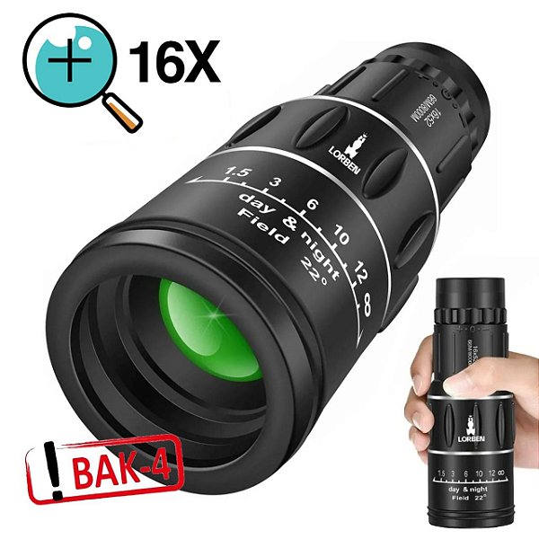 Monóculo Luneta 16x52 66/8000 Profissional Tático Telescópio