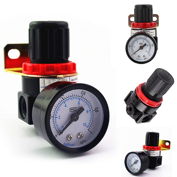 Regulador de Pressão Lorben para Compressor Com Manômetro 1/4 AR2000