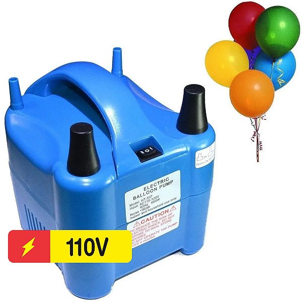 Bomba de Ar Inflador Profisional Bexigas e Balões 2 Bicos 110V