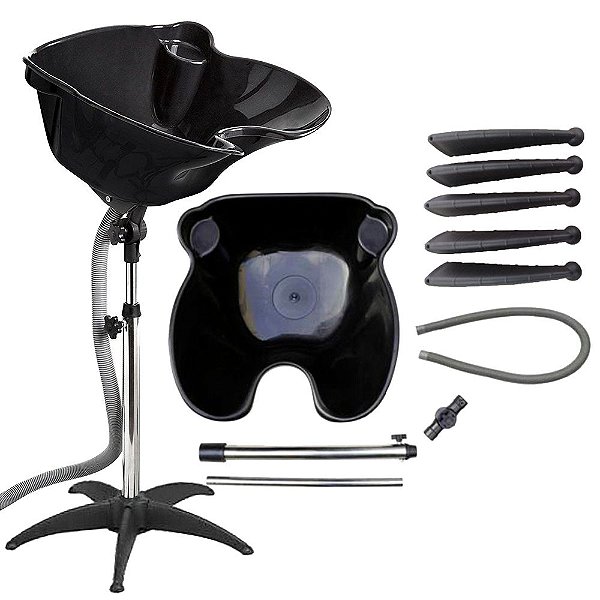 Lavatório de Cabelo Portátil Lorben Preto para Cabeleireiro - Lorben
