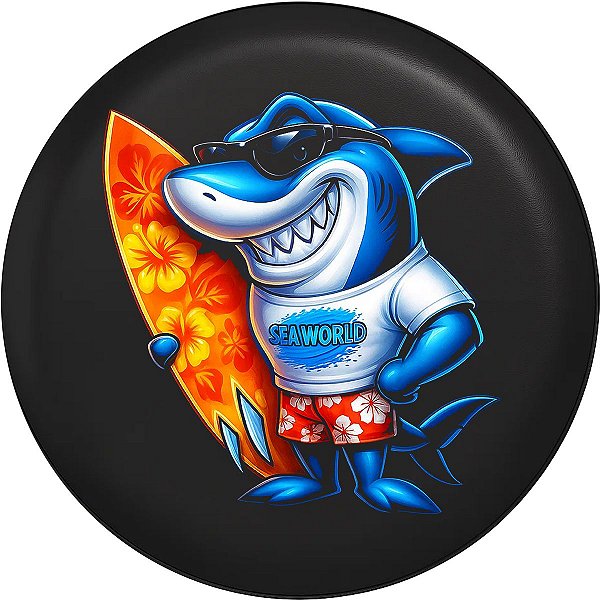 Capa de Estepe Personalizada para Ecosport Crossfox Tubarão Surf