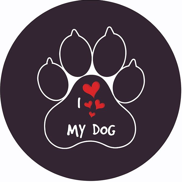 Capa de Estepe Personalizada para Ecosport Crossfox I Love My Dog 3