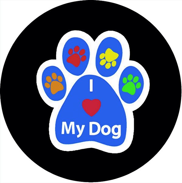 Capa de Estepe Personalizada para Ecosport Crossfox I Love My Dog 2