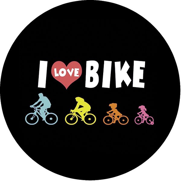 Capa de Estepe Personalizada para Ecosport Crossfox Eu Amo Bike