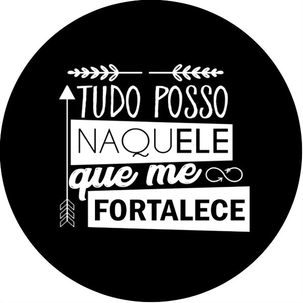 Capa de Estepe Personalizada para Ecosport Estampa Tudo Posso Naquele que me Fortalece
