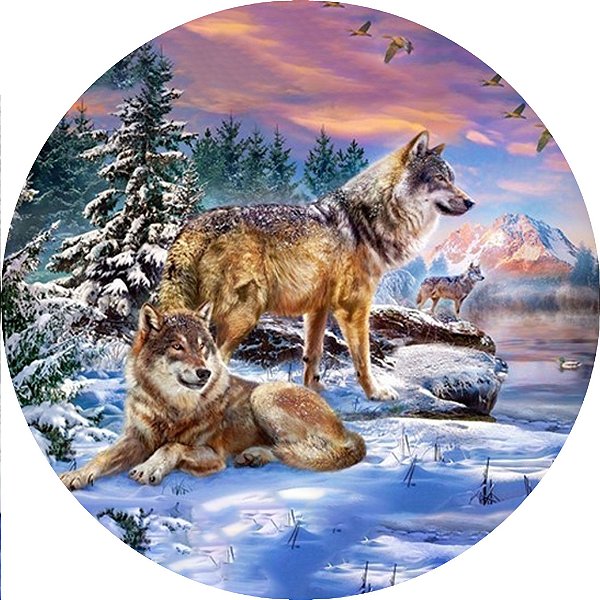 Capa Personalizada para Estepe Ecosport Crossfox Lobos Montanha