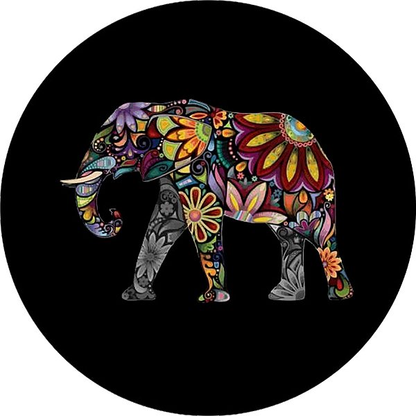 Capa Personalizada para Estepe Ecosport Crossfox Elefante Psicodélico