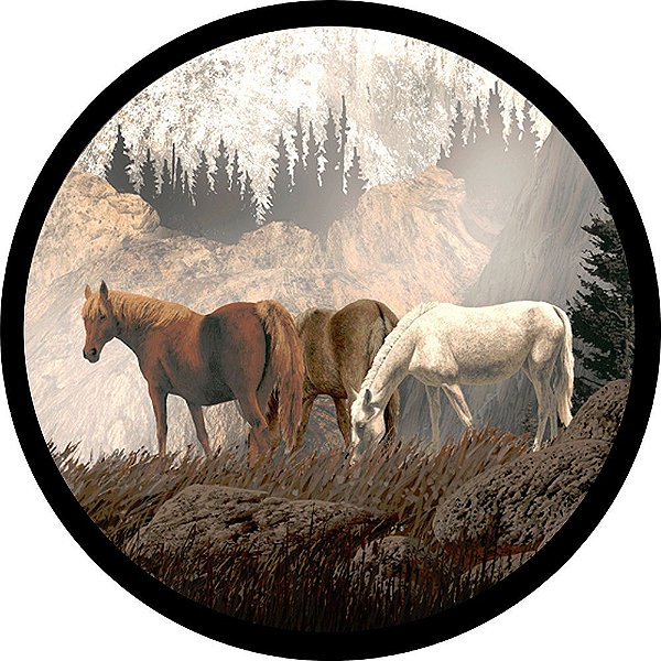 Capa Personalizada para Estepe Ecosport Crossfox Cavalos na Montanha