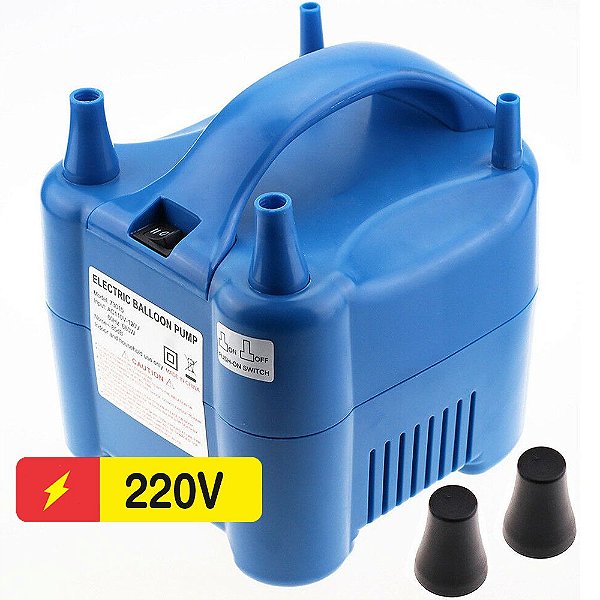 Bomba de Ar Inflador Profissional Bexigas e Balões 2 Bicos 220V