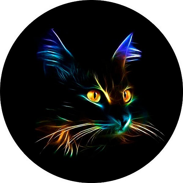 Capa Personalizada para Estepe Ecosport Crossfox Aircross Felino Gato Neon 1