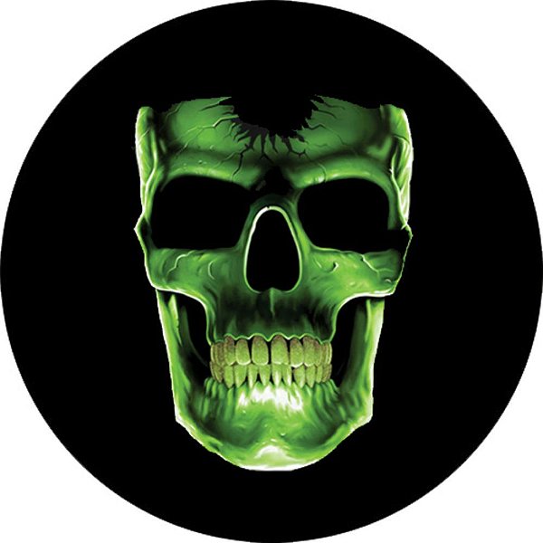 Capa Personalizada para Estepe Ecosport Crossfox Caveira Glow in the Dark Verde