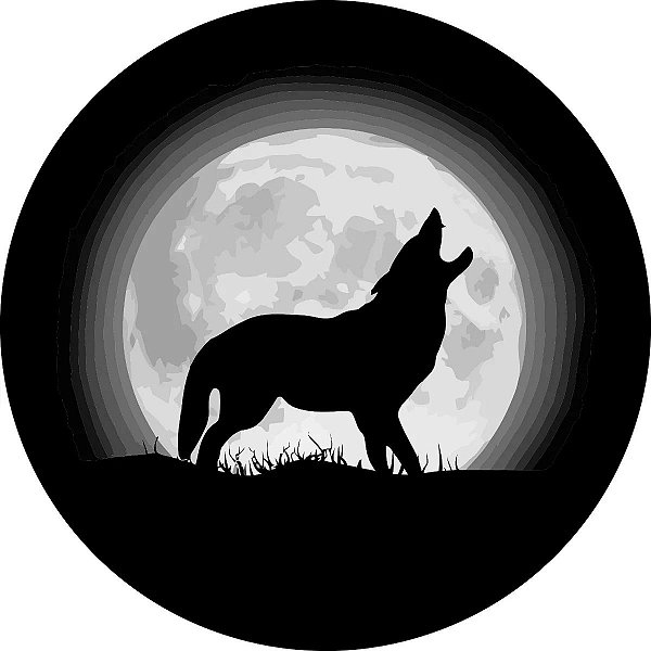 Capa Personalizada para Estepe Ecosport Crossfox Lobo
