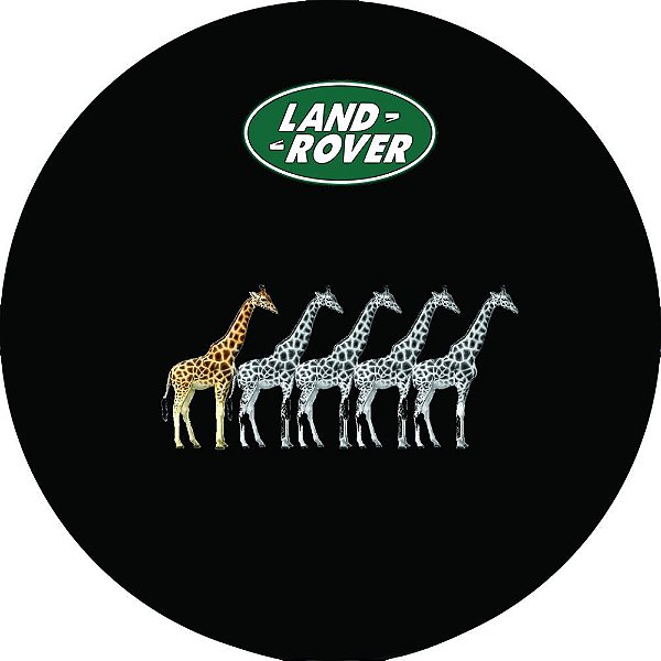 Capa Personalizada para Estepe Pneu Exclusiva Land Rover Defender Girafas