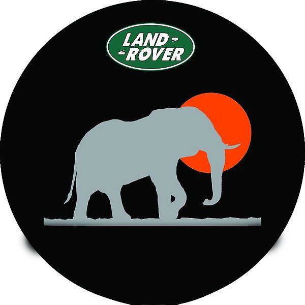Capa Personalizada para Estepe Pneu Exclusiva Land Rover Defender Elefante