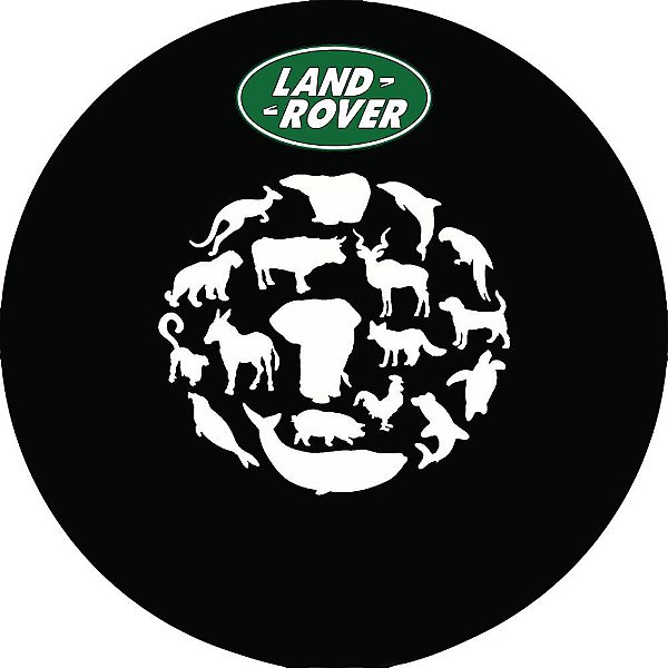 Capa Personalizada para estepe Pneu Exclusiva Land Rover Defender Animais África
