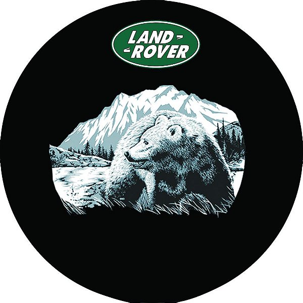 Capa Personalizada para Estepe Pneu Exclusiva Land Rover Defender Urso