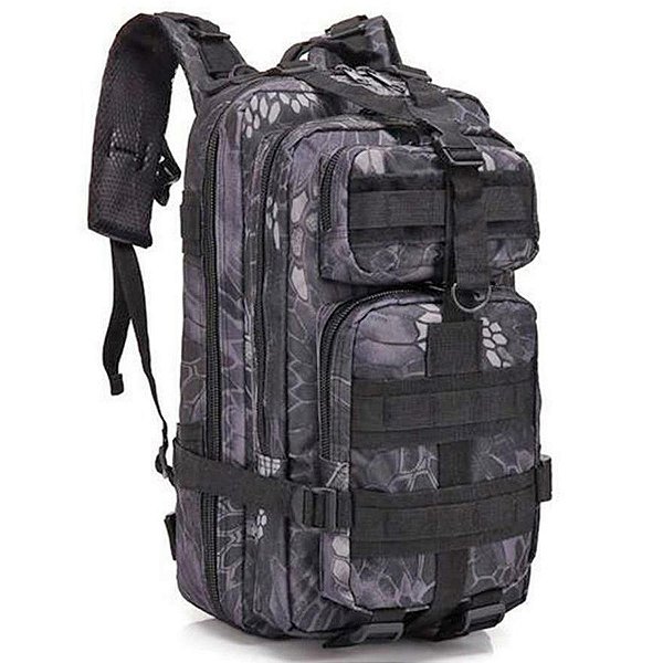 Mochila Multiuso Escolar Tática Cargueira 30 Litros Camping Pesca Preto