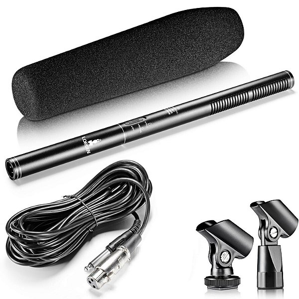 Microfone HT-81 Lorben Shotgun Super Unidirecional Ultra Cardioide Condensador