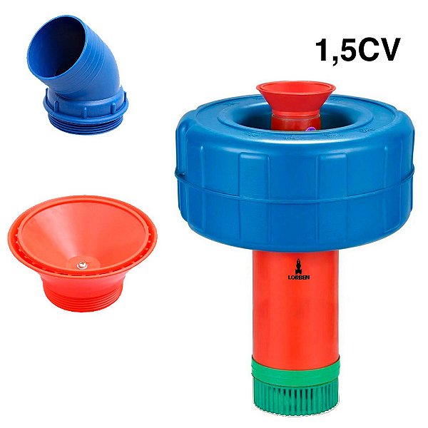 Aerador Chafariz Elétrico Lorben para Tanques Piscicultura 220V 1.5cv Alta Eficiência Monofásico