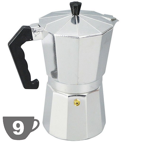 Cafeteira Italiana Alumínio Capacidade 450ml 9 Xícaras