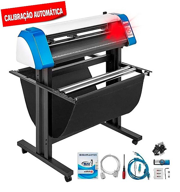 Plotter de Recorte Contorno Profissional AB-720 Posicionamento Automático Mira a Laser 72cm Software Signmaster
