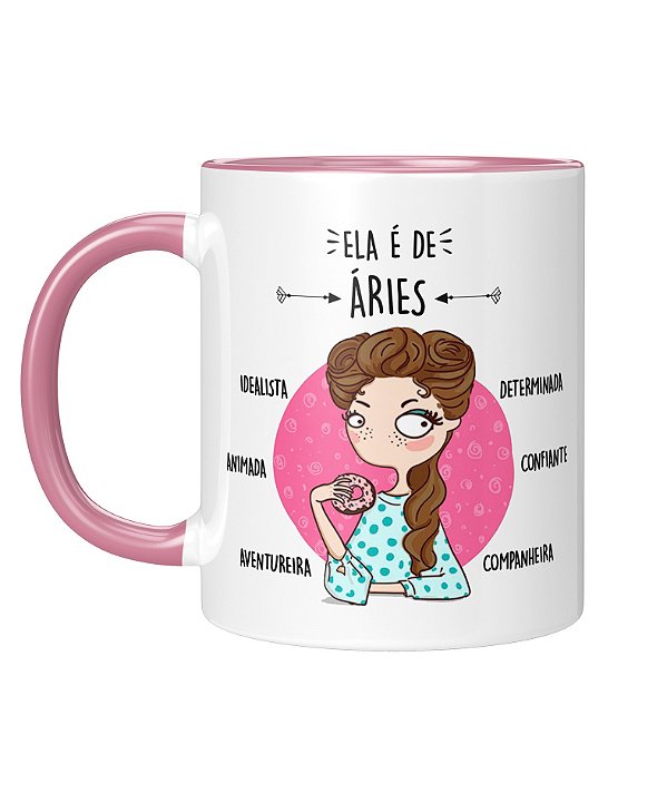 Caneca Personalizada | Signo Áries | Porcelana 325ml