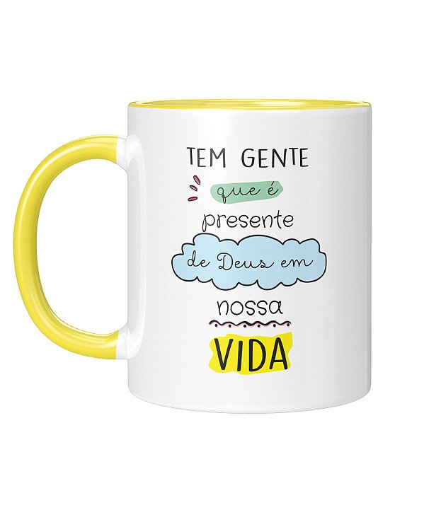 Caneca Personalizada | Amizade - Presente de Deus em nossa vida | Porcelana 325ml