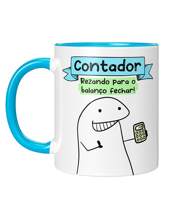 Caneca Personalizada | Profissão Contador - Flork | Porcelana 325ml