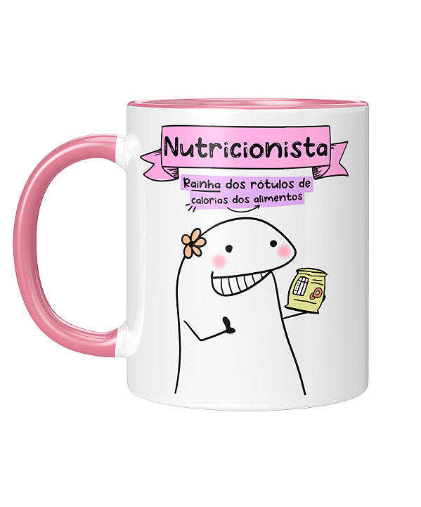 Caneca Personalizada | Profissão Nutricionista - Flork | Porcelana 325ml