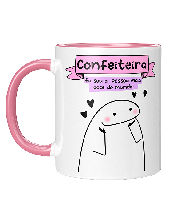 Caneca Personalizada | Profissão Confeiteira - Flork | Porcelana 325ml