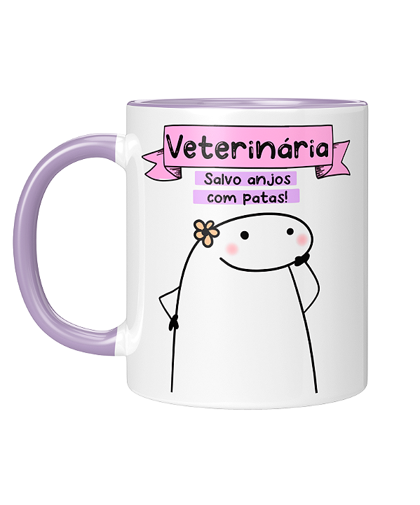 Caneca Personalizada | Profissão Veterinária - Flork | Porcelana 325ml