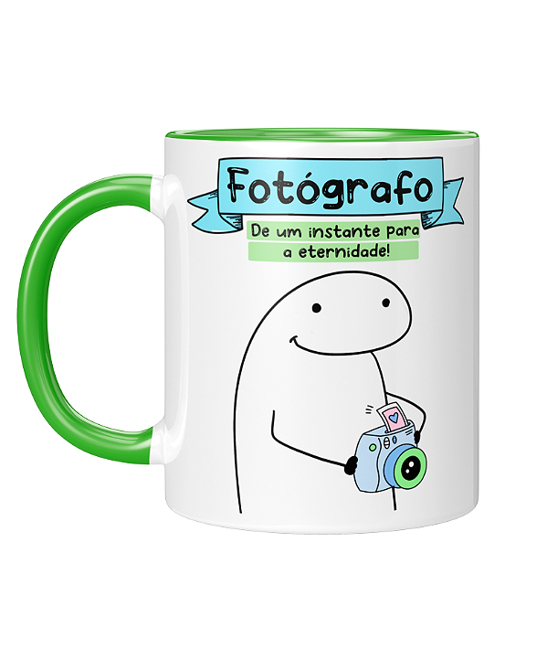 Caneca Personalizada | Profissão Fotógrafo - Flork | Porcelana 325ml