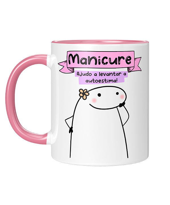 Caneca Personalizada | Profissão Manicure - Flork | Porcelana 325ml