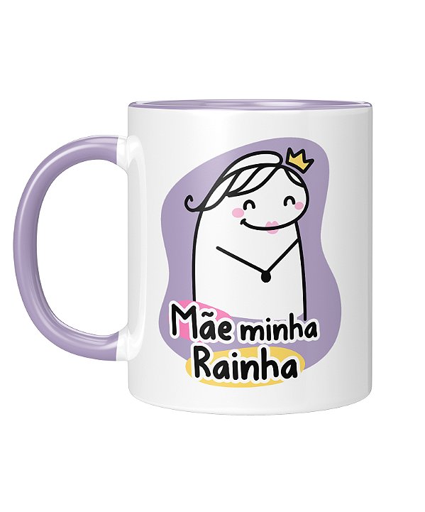 Caneca Personalizada | Mãe, minha rainha | Porcelana 325ml