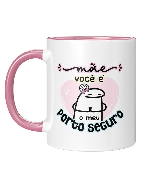 Caneca Personalizada | Mãe, você é o meu porto seguro | Porcelana 325ml