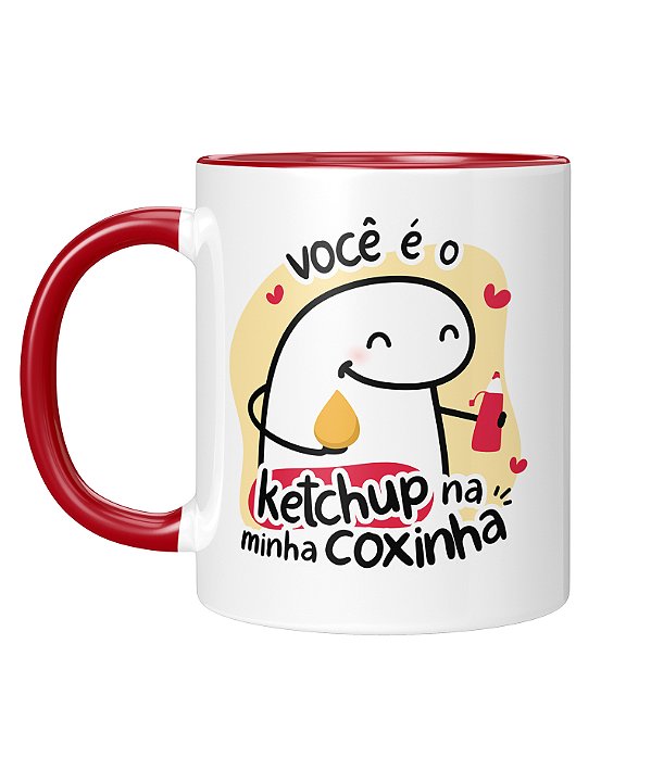 Caneca Personalizada | Você é o ketchup na minha coxinha | Porcelana 325ml