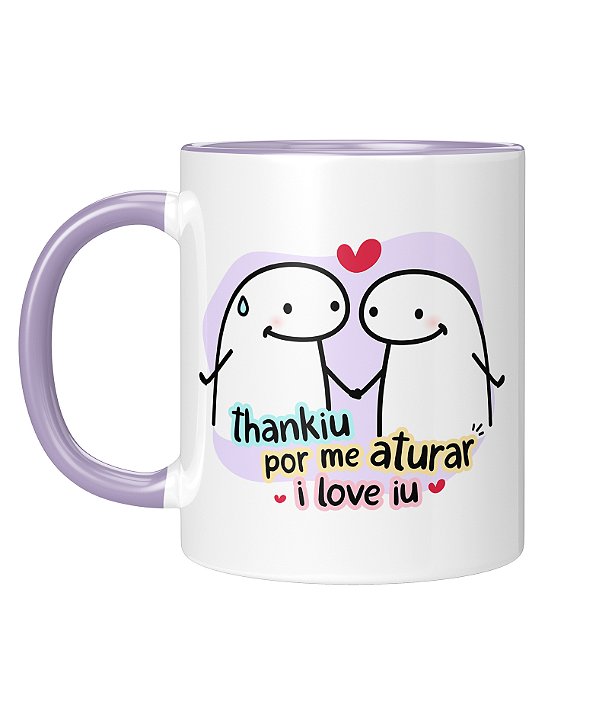 Caneca Personalizada | Thankiu por me aturar | Porcelana 325ml