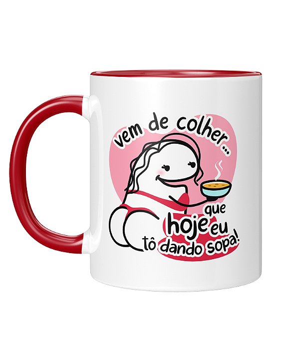 Caneca Personalizada | Vem de colher que hoje eu tô dando sopa | Porcelana 325ml