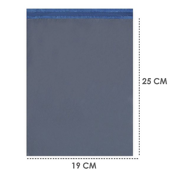 Envelope de Segurança ECO Cinza Reciclado Com Hot Melt - 19 x 25 CM
