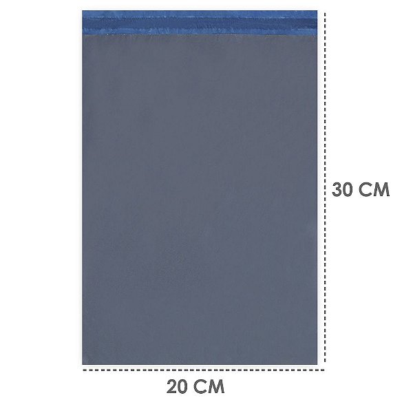 Envelope de Segurança ECO Cinza Reciclado Com Hot Melt - 20 x 30 CM