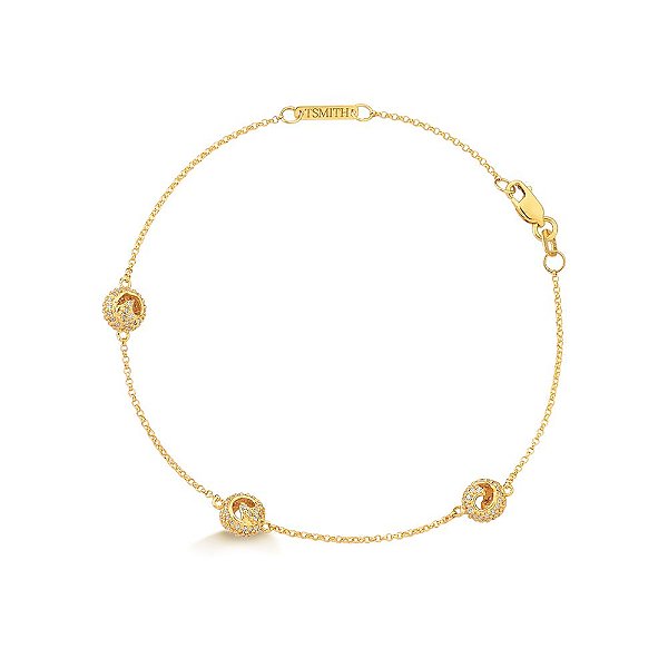 Pulseira Mini Fênix Ouro Amarelo 150 Diamantes