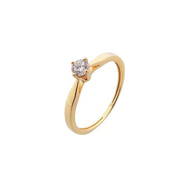Anel Santorini em Ouro Amarelo com Diamantes 25 PTS