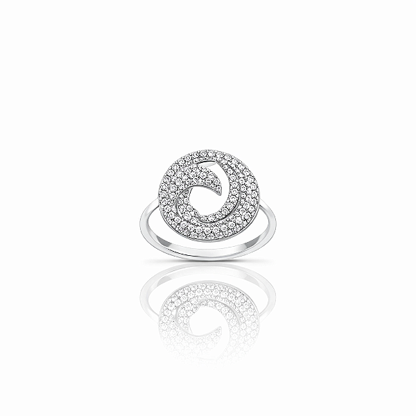 TSMITH Anel Fênix com 102 Diamantes | Ouro Branco 18k