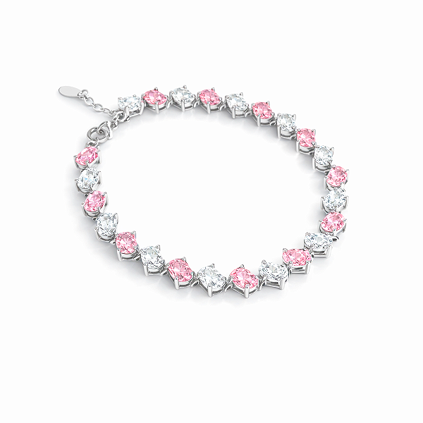 TSMITH Pulseira Pink | Prata 925