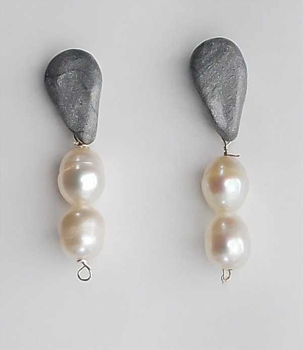 Brinco Pérola Gota Prata